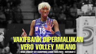 VAKIFBANK DIPERMALUKAN VERO VOLLEY MILANO ‼️ [upl. by Filiano]