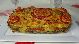 PASTEL DE VERDURAS AL HORNO RIQUÍSIMO Y NUTRITIVO  RECETA FÁCIL [upl. by Ennairb595]