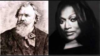 Jessye Norman sings Brahms  Geistliches Wiegenlied from Two Songs Op 91 22 [upl. by Allyce845]