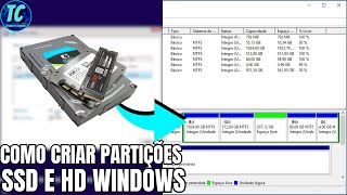 Como criar partições no SSD no Windows 10 e 11 Guia completo✅ [upl. by Yonina]