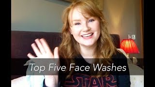 TOP 5 FACE WASHES FOR DRY SKIN  Rebecca Sophie [upl. by Okoyk512]