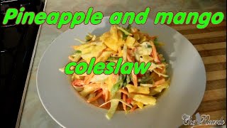 Pineapple And Mango Coleslaw With Chunky Vegetables  Recipes By Chef Ricardo [upl. by Breger515]