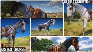 Top 5 Fastest Horse in Red Dead Redemption 2  RDR2  PS4 Slim [upl. by Bryana]