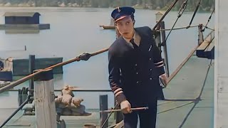 Silent Action  Steamboat Bill Jr 1928 Buster Keaton  Colorized Movie  Subtitles [upl. by Htir159]