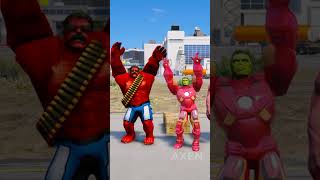 RANDOM SPIDERMAN VS RED HULK IRON BATTLE gta5 hulk [upl. by Montanez]