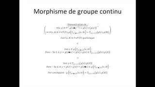 Groupe topologique partie 3  Morphisme de groupe continu [upl. by Shear]