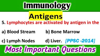 Immunology MCQs  Antigens Most Important Questions NEET 2023 [upl. by Ahsieki234]