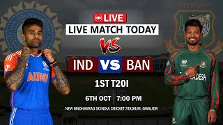 🔴 Live India vs Bangladesh 1st T20 Live Match Score amp Commentary  IND vs BAN Live match Today [upl. by Milena]