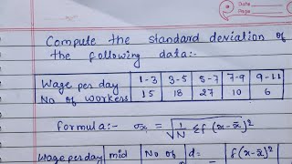 Standard Deviation For Discrete Data  How to calculate Standard Deviation  In HIndi  Numericals [upl. by Jasen326]