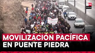 Puente Piedra transportistas y comerciantes participan del paro de hoy [upl. by Shurlocke501]