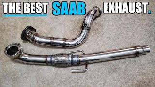 Detailed SAAB Downpipe  Midpipe Install [upl. by Baecher918]