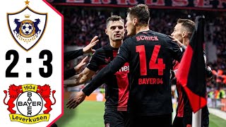 Bayer Leverkusen vs Qarabağ 32 HIGHLIGHTS amp Goals  Patrik Schick goal 98  Europa League 2024 [upl. by Lombard]