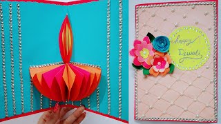 Beautiful Handmade Pop Up Greeting Card for Diwali  Craft Nifty Creations [upl. by Chesney]