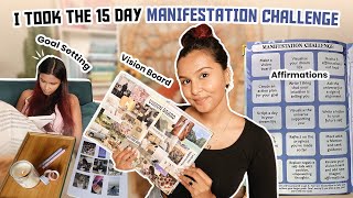 Trying The MANIFESTATION CHALLENGE For 15 Days✨🤍  Vision Board 2024 Goal Affirmations amp More [upl. by Sofer87]