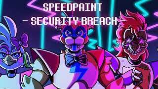 Security Breach I FNaF Speedpaint I [upl. by Leirbaj]