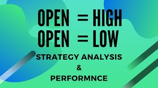 open high low intraday trading strategy performance [upl. by Ayotahs921]