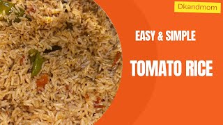 Simple Tomato rice recipeTomato rice in telugu [upl. by Gnilhsa]