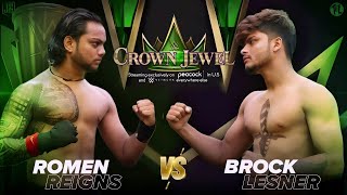 WWE  Roman Reigns vs Brock Lesnar Crown Jewel 2024 Full Match  Crown Jewel 2024 [upl. by Sumaes]