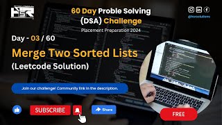 Day  0360  Merge Two Sorted Lists  Leetcode  Asked in google amazon adobe salesforce [upl. by Ihtac]