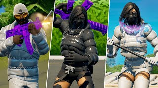 NEW MONCLER FORTNITE SKINS GAMEPLAY  Renee amp Andre Reactive Skins [upl. by Glassco]