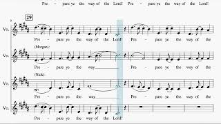 quotPrepare Yequot from Godspell Vocal Guide MIDDLE HARMONY Morgan [upl. by Parthena645]