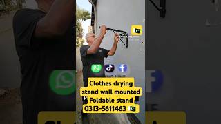 Clothes drying stand wall mounted Foldable stand technology tech clothesdryingrack [upl. by Anelys]