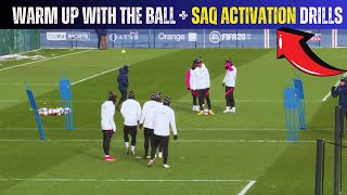 🎯Warm Up with the ball  SAQ Activation Drills  PSG Training [upl. by Neelyhtak]