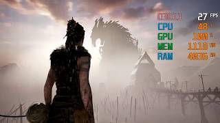 Radeon Vega 3 Graphics  AMD Athlon 200GE  Hellblade Senuas Sacrifice FPS Test [upl. by Aittam401]