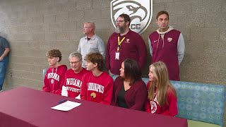 Columbia City High Schools Gavin Good full interview on signing with IU Indianapolis for track and [upl. by Lipson]