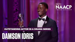 Damson Idris Shines As Winner Of Outstanding Actor In A Drama Series  NAACP Image Awards 24 [upl. by Enomad453]