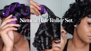 Roller Set on Natural Hair [upl. by Atilahs686]