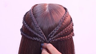 New elegant hairstyle  easy hairstyle for long hairs  hairstyle for girls [upl. by Sregor]