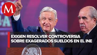 Hay 400 funcionarios del INE que ganan más que AMLO Pablo Gómez [upl. by Knepper]