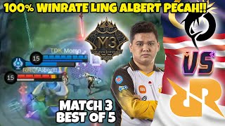 1000 IQ MEMECAHKAN WINRATE LING ALBERT SUMPAH INI EPIC MOMENT DI M3 SI MATCH 3 RRQ VS TODAK MY [upl. by Alema925]