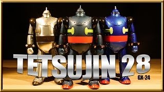 Soul of Chogokin TETSUJIN 28 GX24 GX24M amp GX24N diecast robot figure review [upl. by Anifares]