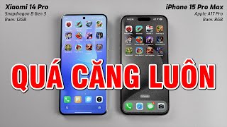 Speedtest iPhone 15 Pro Max vs Xiaomi 14 Pro QUÁ CĂNG LUÔN [upl. by Alejandrina492]