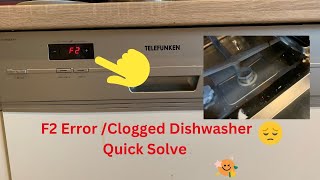 Dishwasher not Draining water  F2 Error  Clogged Dishwasher  Easy Fix [upl. by Lunneta]