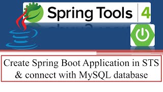 Create Spring Boot Application in STS II how to connect spring boot with MySQL database [upl. by Freddie]