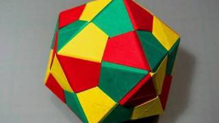 How to make an Origami Icosahedron  Triangle Edge modules [upl. by Newcomb751]