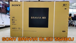 SONY BRAVIA OLED 55A80J UNBOXING [upl. by Woodson]