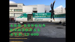 TRIP REPORT  Aer Lingus RegionalStobart Air  ATR 72600  DublinNewcastle  Economy  HD [upl. by Swetiana]