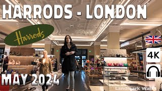 Harrods Londons Most Luxurious amp Expensive Store in 4K Walking Tour May 2024 [upl. by Ehtylb]