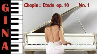 Etüde Op 10 Nr 1 quot Wasserfall quot  Frédéric Chopin  Piano by Gina [upl. by Anuahsar]