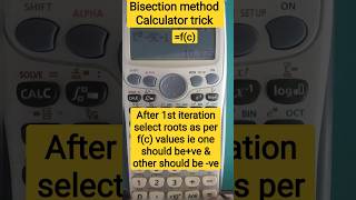 Bisection Method calculatortrick calculatortechnique bisectionmethod shortsyoutubeindia viral [upl. by Llydnek311]