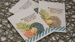 Herbstliche Karte mit Embossing Elementen  Stampin Up [upl. by Nohtanoj]