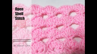 Crochet Open Shell Stitch [upl. by Ontina]