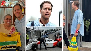 Vettel Returns to drive Sennas McLaren at Imola GP 2024  Behind the Scenes [upl. by Sucramad]