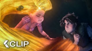 TANGLED Movie Clip  “Rapunzel Uses Her Magic Hair” 2010 [upl. by Enirtak]