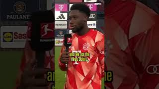 Alphonso Davies responds to Erik Ten Hag shorts [upl. by Corie]