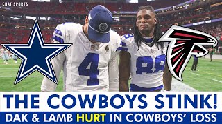 Dak Prescott AND CeeDee Lamb HURT In Cowboys 2721 LOSS vs Falcons  Cowboys News amp Instant Reaction [upl. by Nipha]